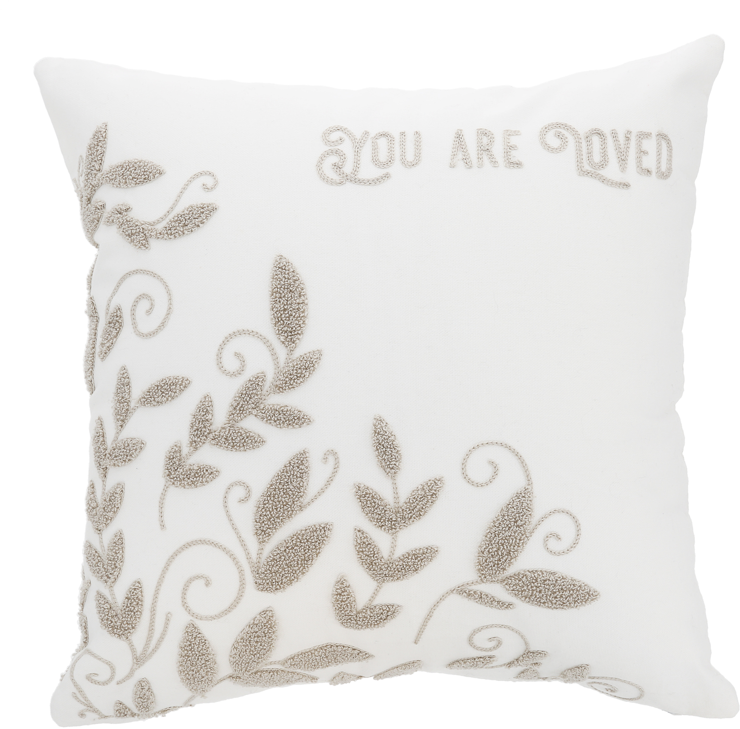 Loved - Vines by Comfort Blanket - Loved - Vines - 16" Punch Needle Embroidered Pillow