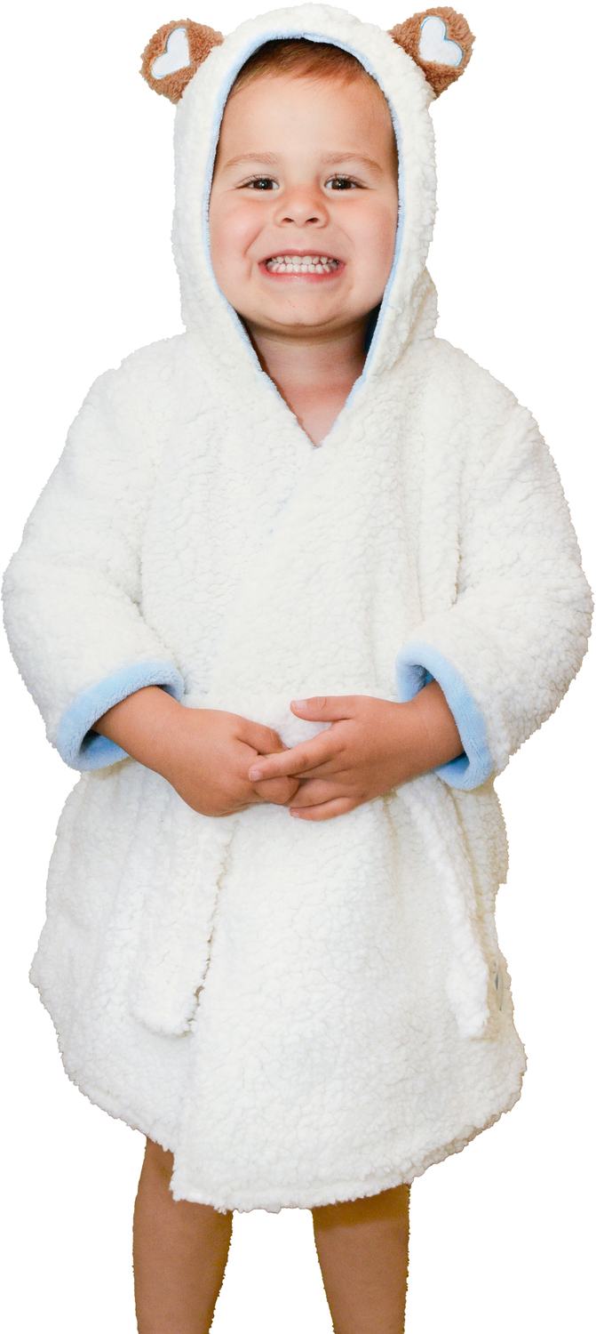 Beary Special - Blue by Comfort Collection - Beary Special - Blue - 12-24 Months Toddler Bathrobe