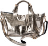 Anissa Pyrite by H2Z Metallic Leather Bag - 