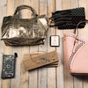 Anissa Pyrite by H2Z Metallic Leather Bag - Scene