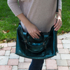 Anissa Dark Green by H2Z Metallic Leather Bag - Model