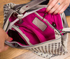 Jerah Oyster by H2Z Ombre Handbags - Open