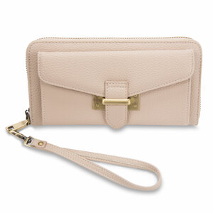 Madison Taupe by H2Z Handbags - 7.5" x 1.5" x 4" Wallet