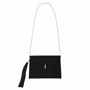 Valerie Black by H2Z Handbags - 10.5" x 0.5" x 7.5" Oversized Clutch