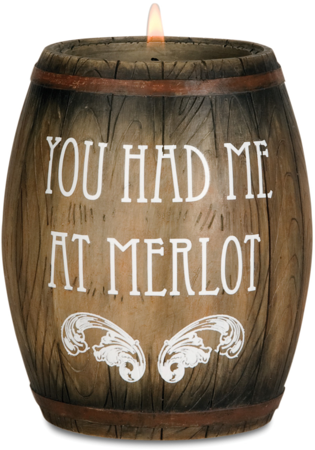 You had me at Merlot by Wine All The Time - You had me at Merlot - 3.75" Wine Barrel Candle Holder