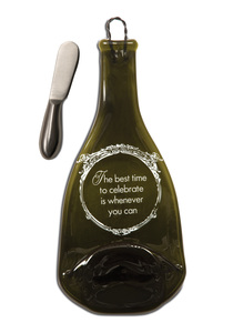 Celebrate by Wine All The Time - 12" Wine Bottle Serving Tray & Spreader