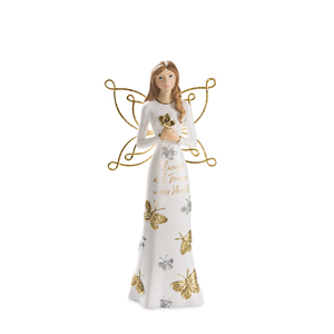 Always and Forever by Butterfly Whispers - 7.5" Angel Holding a Butterfly