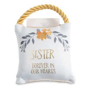 Sister by Butterfly Whispers - 4.5" Memorial Pocket Pillow