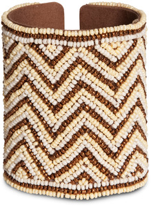 Earthtones by Tribal Chic Collection - 3.25" Beaded Cuff Bracelet