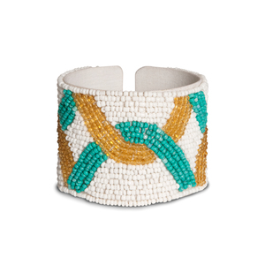 Mosaic by Tribal Chic Collection - 2" Beaded Cuff Bracelet