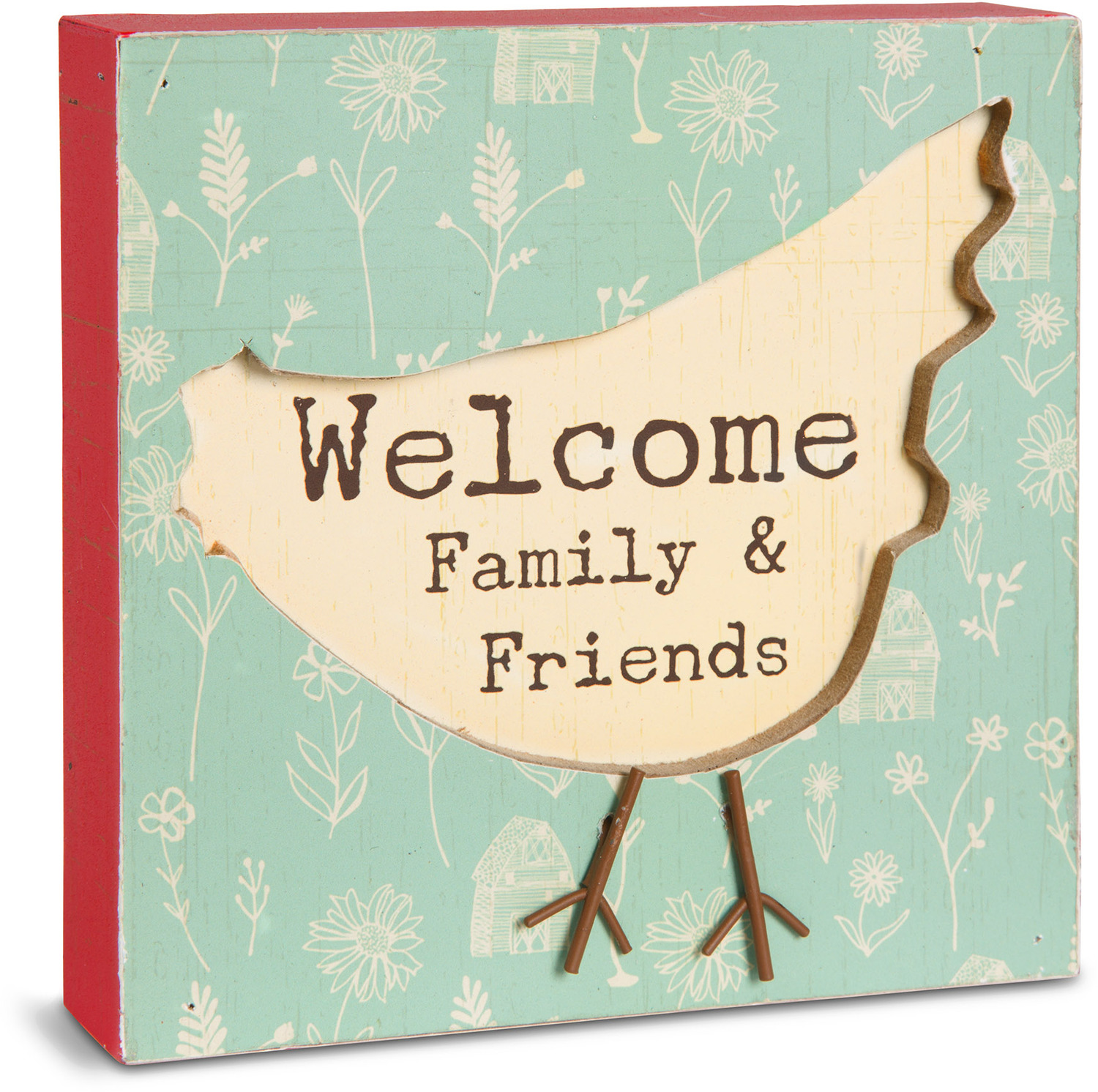 Welcome by Live Simply by Amylee - Welcome - 4.5" x 4.5" Plaque