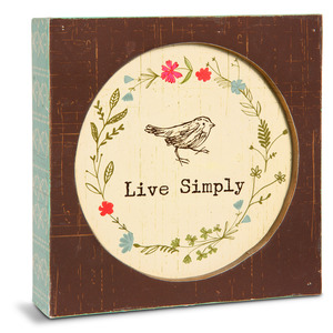 Live Simply by Live Simply by Amylee - 4.5" x 4.5" Plaque