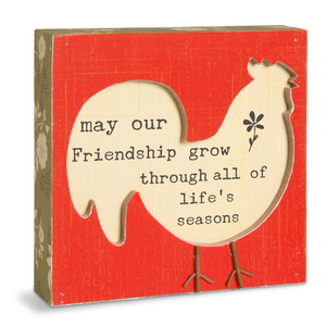 Friendship by Live Simply by Amylee - 4.5" x 4.5" Plaque