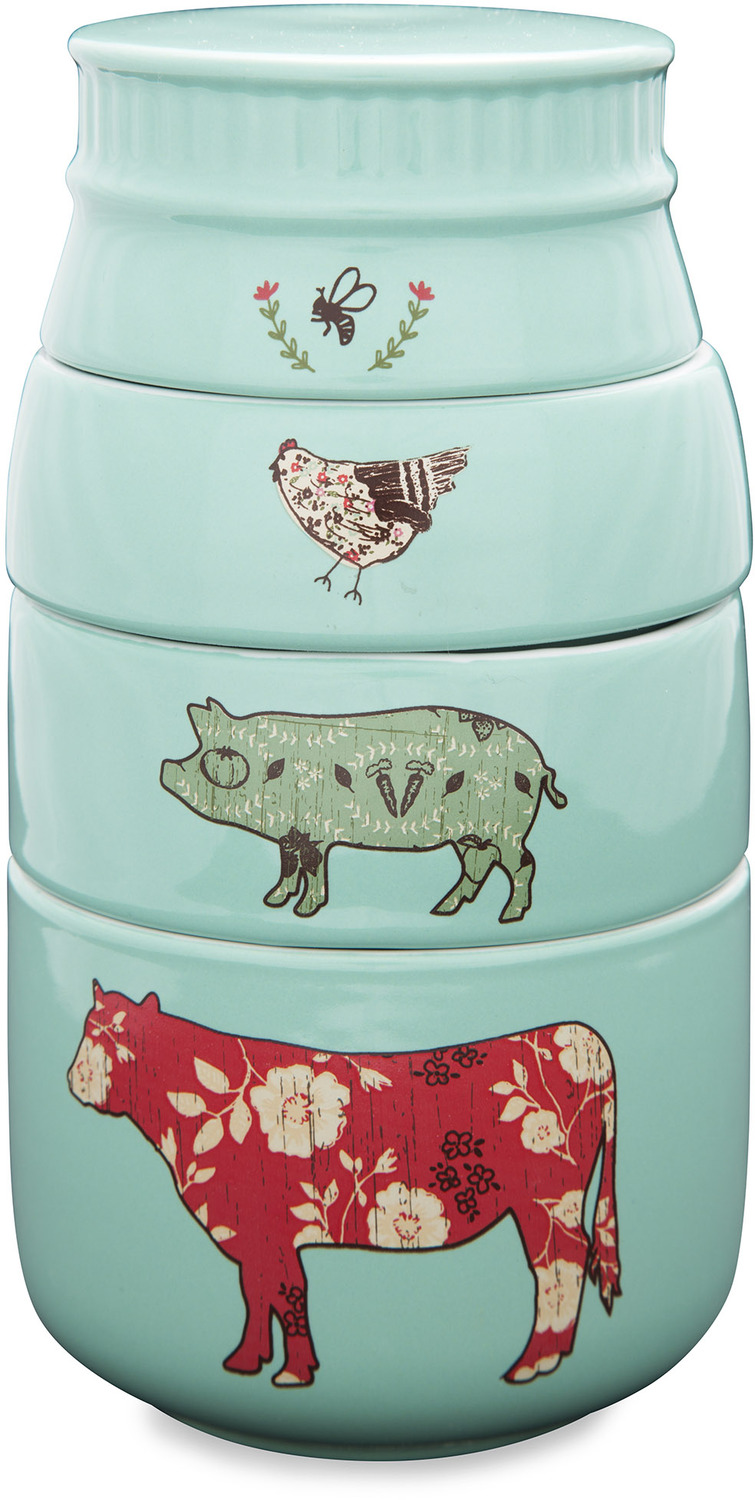 Farm Animals by Live Simply by Amylee - Farm Animals - 6" x 3.5" Stacked Measuring Cups
