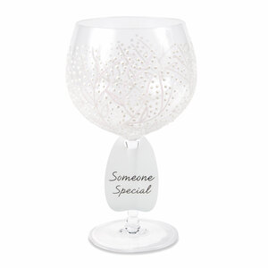 White Branches by Sunny by Sue - 24 oz Hand Decorated Glass