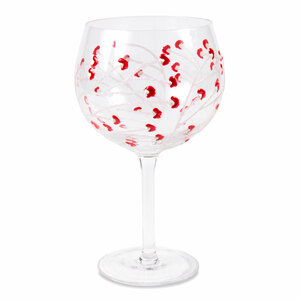Red Sprouts by Sunny by Sue - 24 oz Hand Decorated Glass