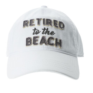 Beach by Retired Life - White Adjustable Hat