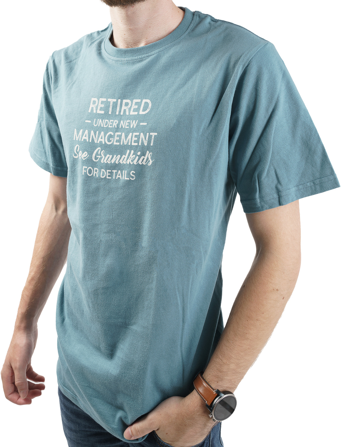 See Grandkids by Retired Life - See Grandkids - Small Steel Blue Unisex T-Shirt