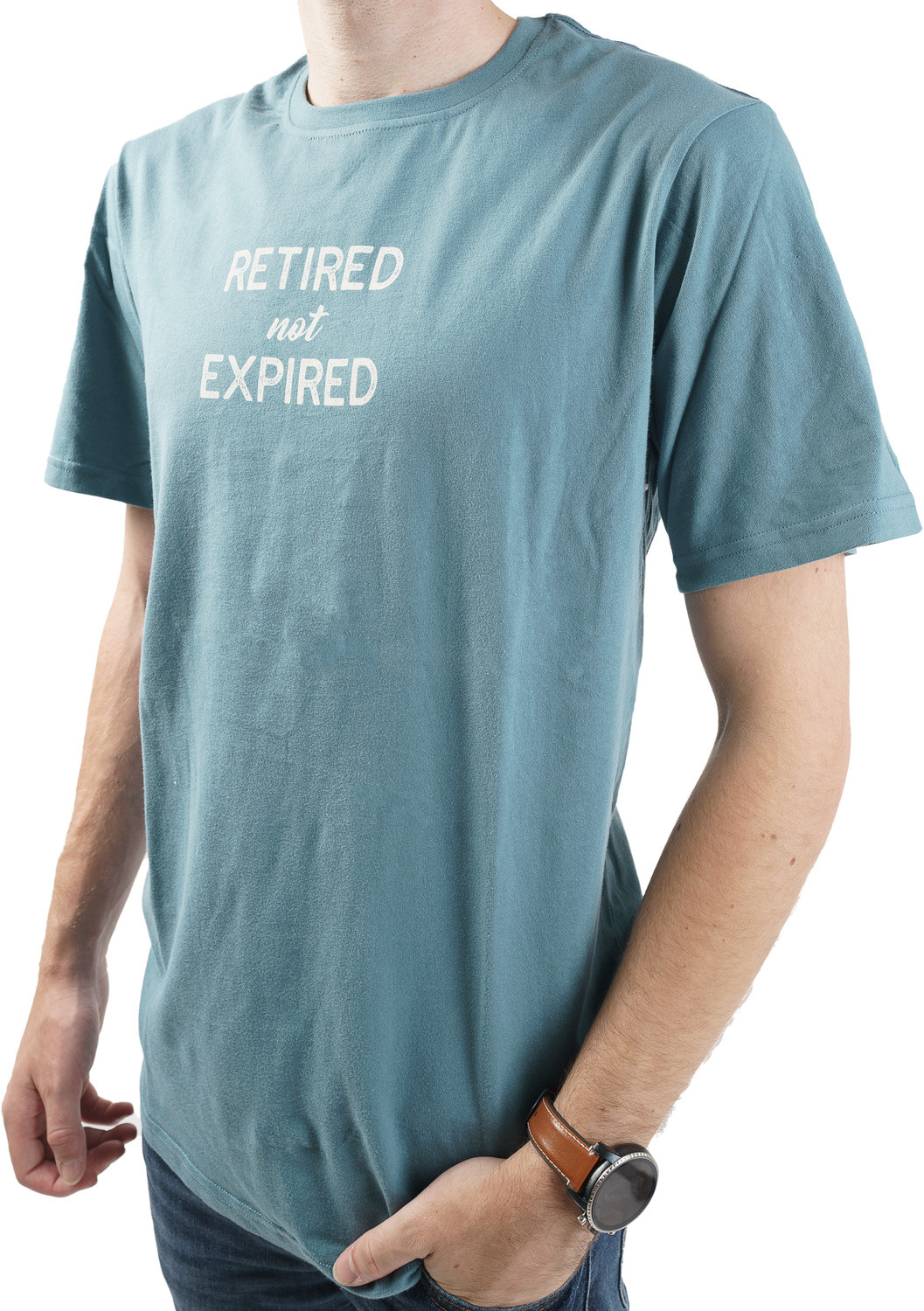 Not Expired by Retired Life - Not Expired - Small Steel Blue Unisex T-Shirt