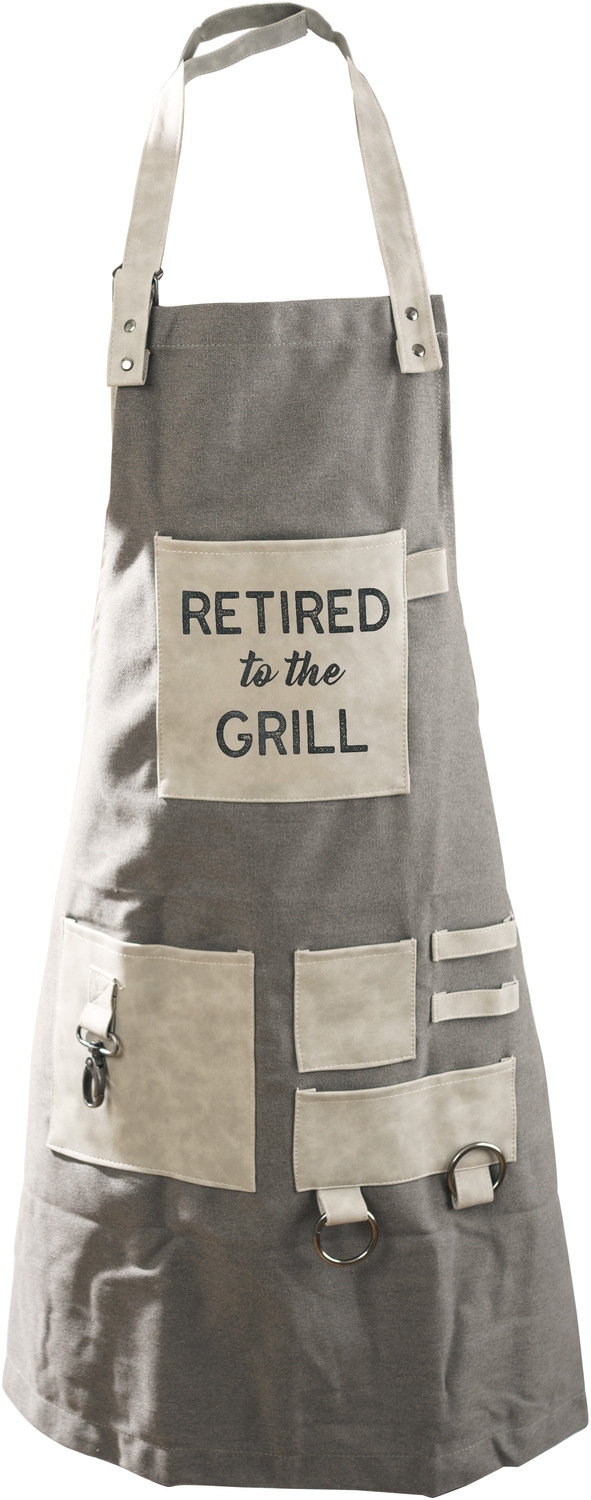 Retired to the Grill by Retired Life - Retired to the Grill - Canvas Grilling Apron