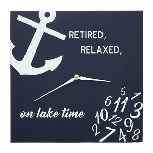 Retired On Lake Time by Retired Life - 12.25" Wall Clock