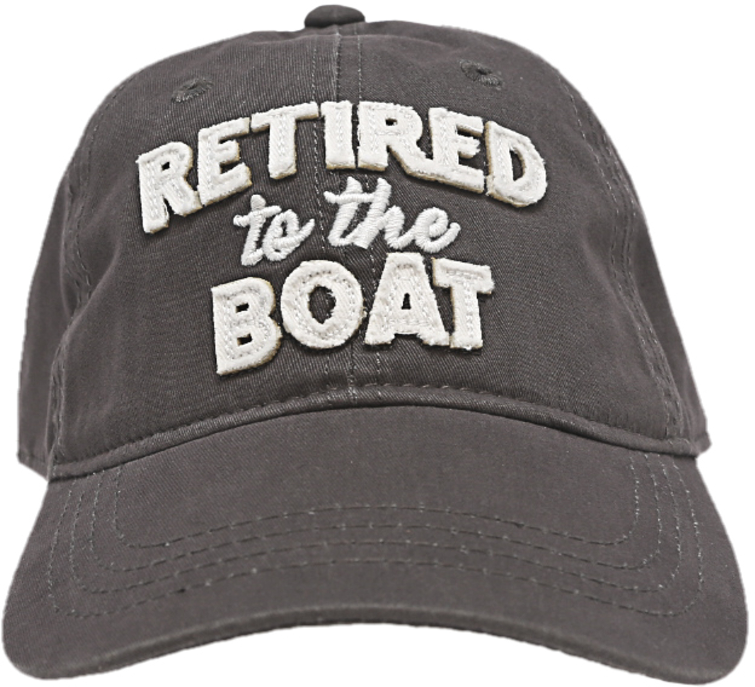 Boat by Retired Life - Boat - Gray Adjustable Hat