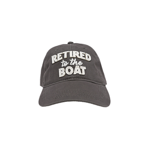 Boat by Retired Life - Gray Adjustable Hat