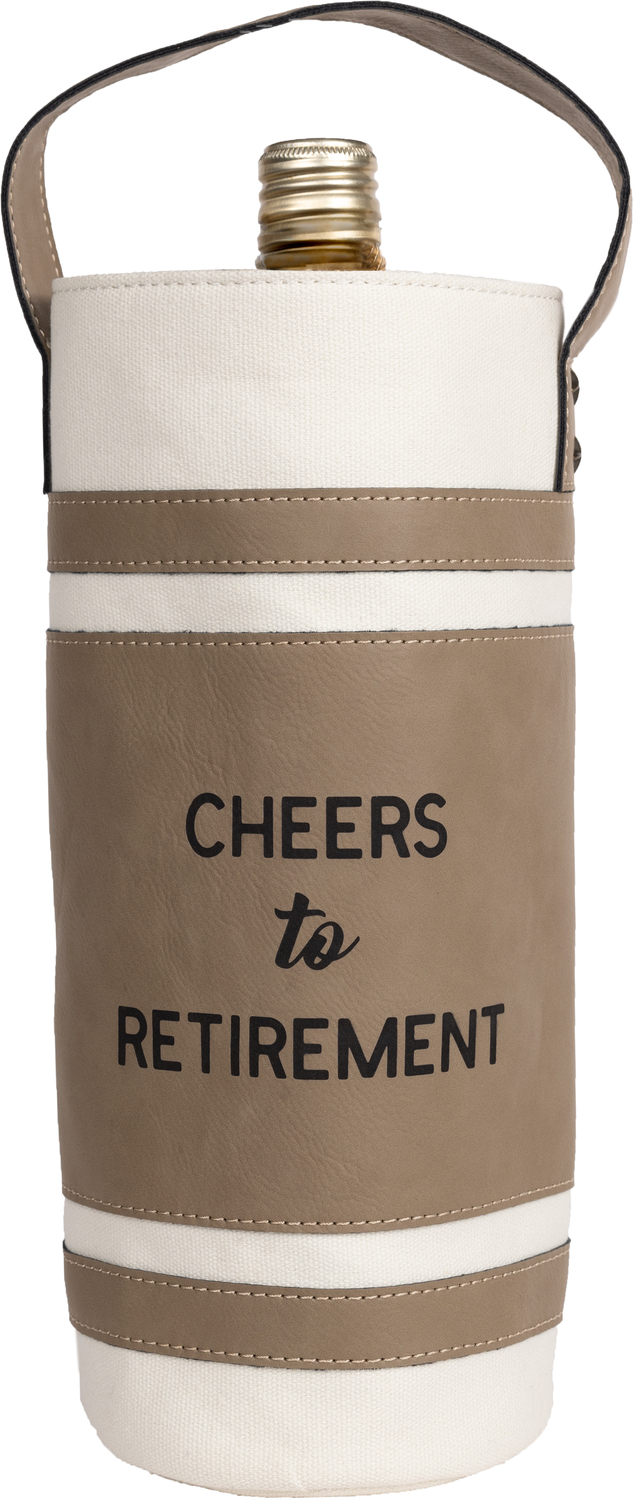 Cheers by Retired Life - Cheers - Canvas Bottle Gift Bag