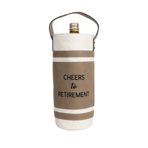 Cheers by Retired Life - Canvas Bottle Gift Bag