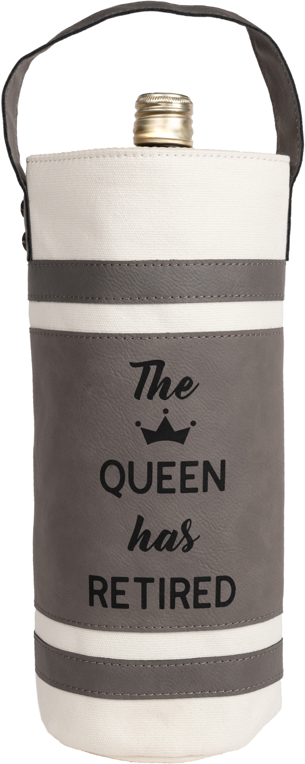 Queen by Retired Life - Queen - Canvas Bottle Gift Bag