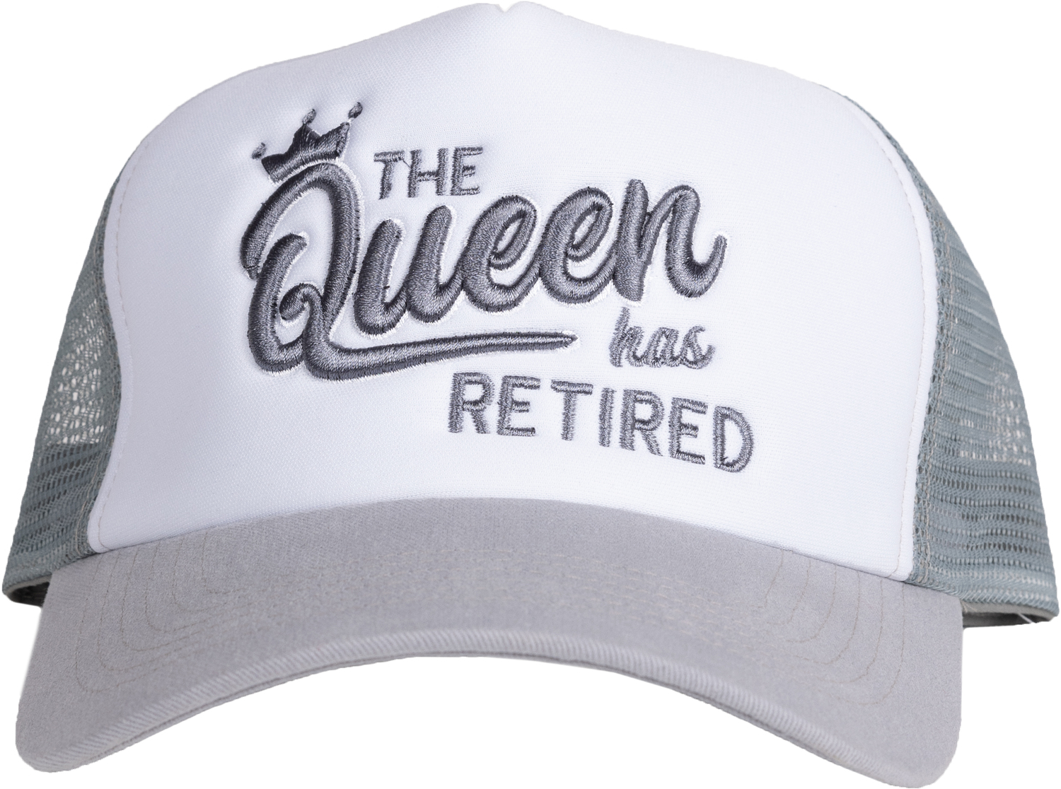 Queen by Retired Life - Queen - Gray Adjustable Trucker Hats