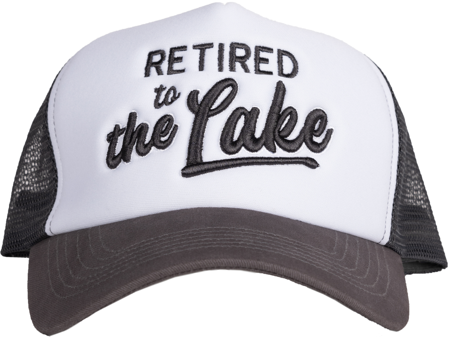 Lake by Retired Life - Lake - Dark Gray Adjustable Trucker Hats