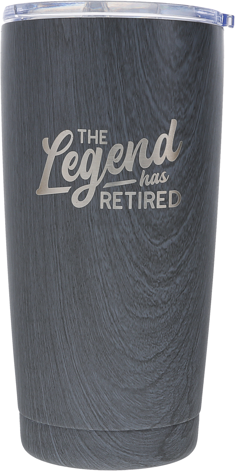 Legend by Retired Life - Legend - 20 oz Wood Finish Stainless Steel Travel Tumbler