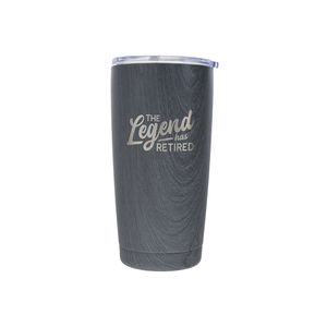 Legend by Retired Life - 20 oz Wood Finish Stainless Steel Travel Tumbler