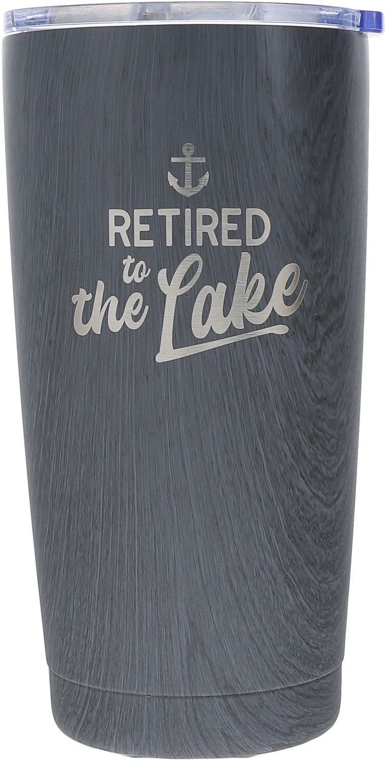 The Lake by Retired Life - The Lake - 20 oz Wood Finish Stainless Steel Travel Tumbler