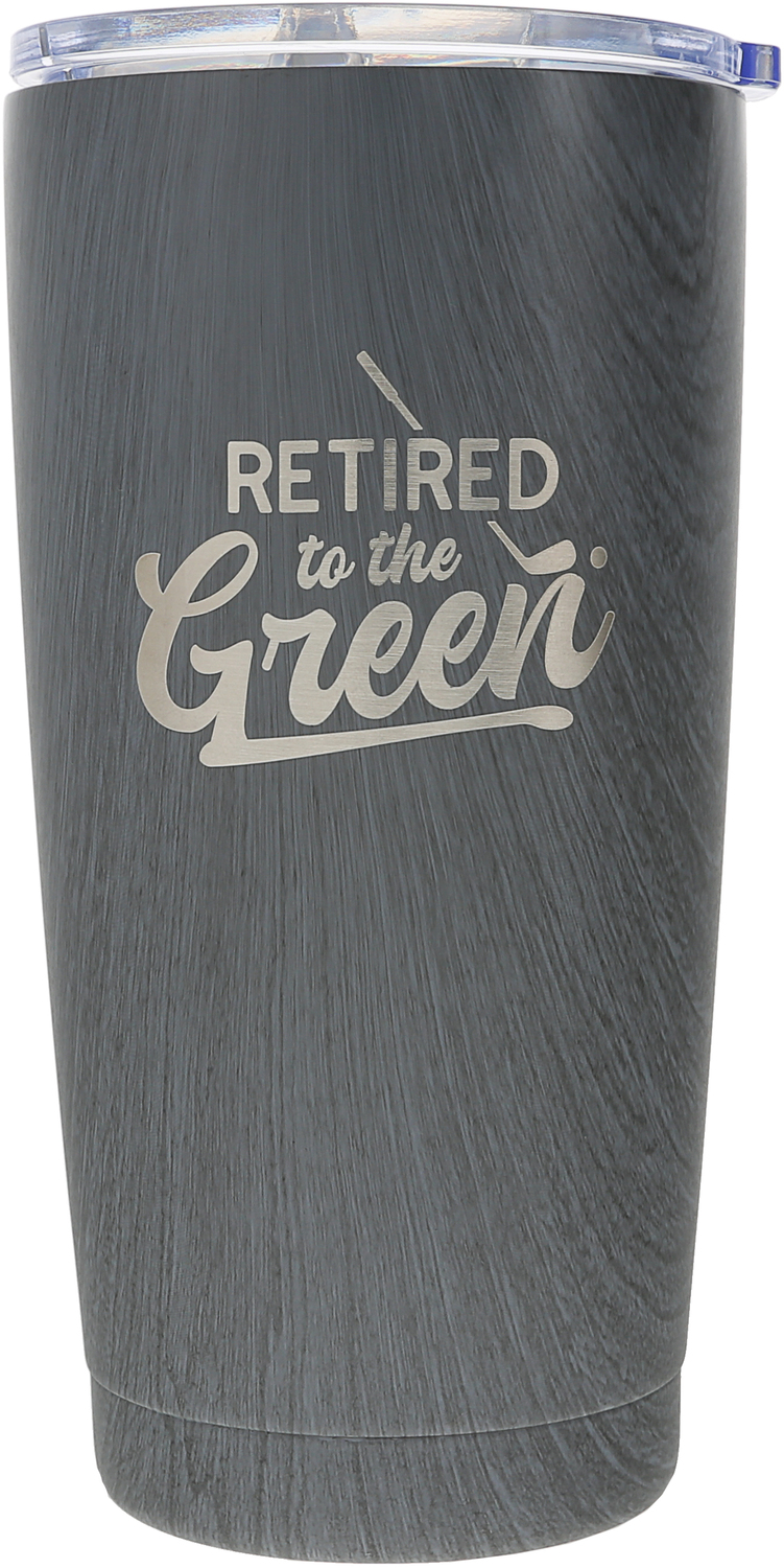 The Green by Retired Life - The Green - 20 oz Wood Finish Stainless Steel Travel Tumbler