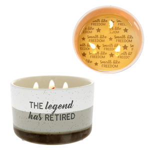The Legend by Retired Life - 12 oz - 100% Soy Wax Reveal Triple Wick Candle
Scent: Tranquility