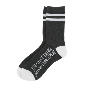 You Can't Retire by Retired Life - S/M Crew Socks