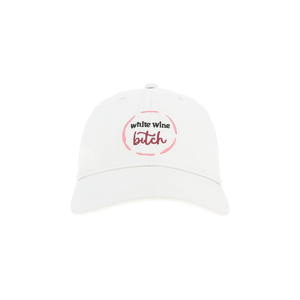 White Wine Bitch by UnWined - White Adjustable Hat