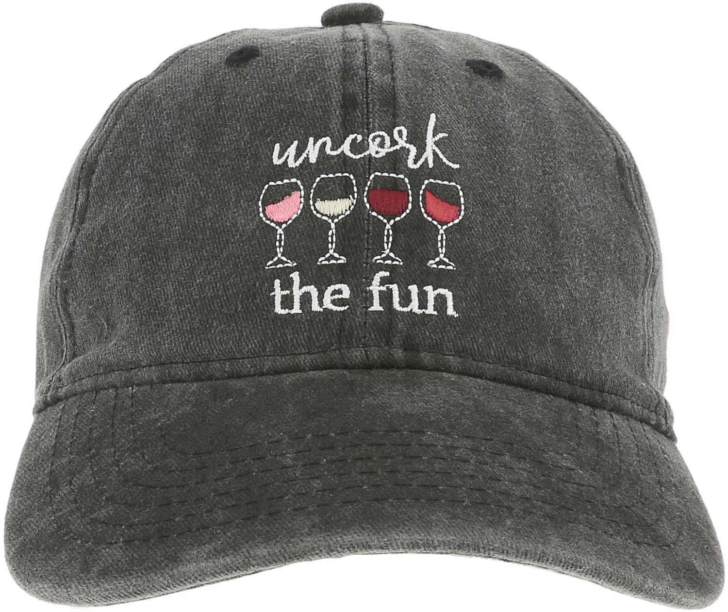 Uncork The Fun by UnWined - Uncork The Fun - Gray Adjustable Hat