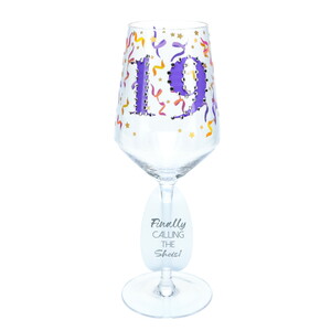 Pavilion Gift Company 23207 Pavilion-Purple Tangle-24 Oz Wine Removable Special Friend Hand Decorated Glass 24 oz puple 