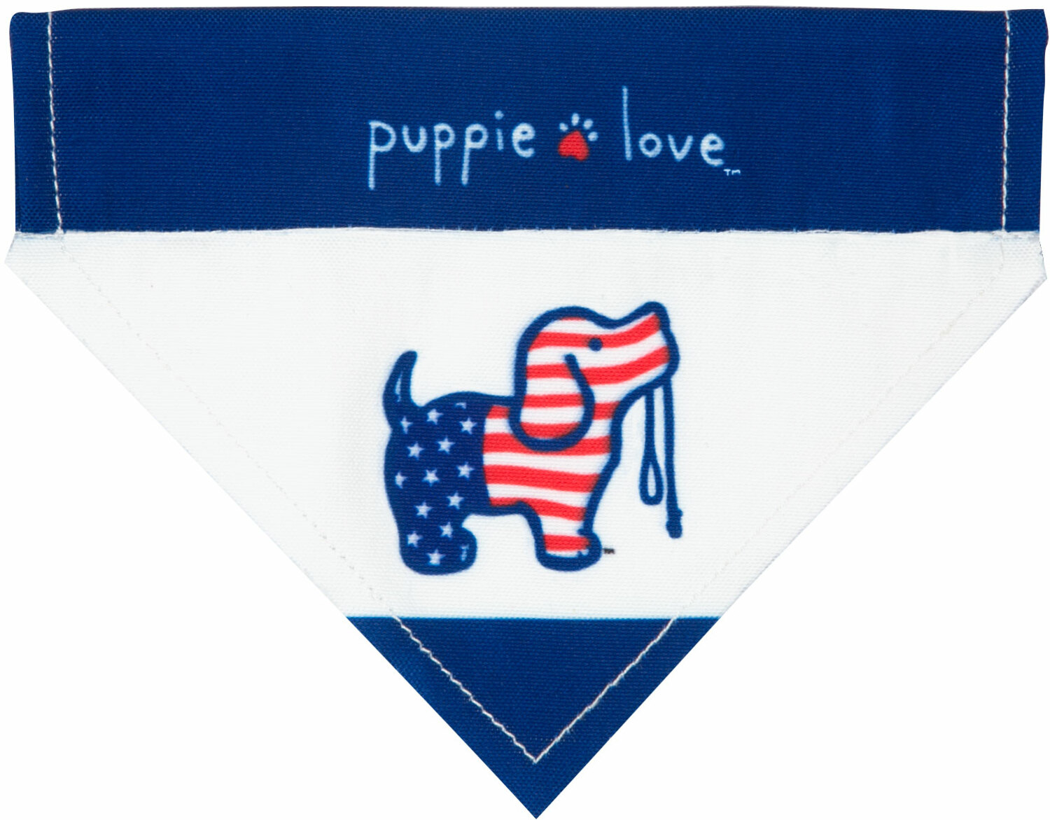 USA by Puppie Love - USA - 7" x 5" Canvas Slip on Pet Bandana