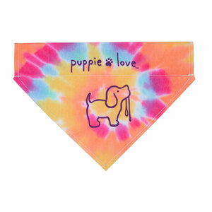 Tie Dye by Puppie Love - 12" x 8" Canvas Slip on Pet Bandana