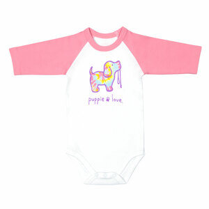 Tie Dye by Puppie Love - 6-12 Months
3/4 Length Pink Sleeve Onesie