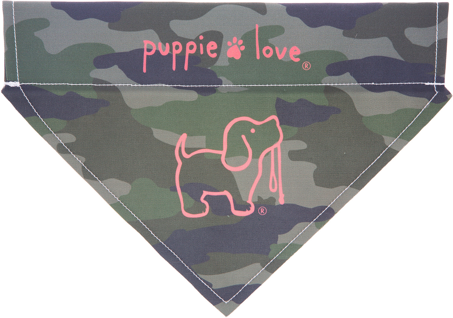 Camo by Puppie Love - Camo - 12" x 8" Canvas Slip on Pet Bandana