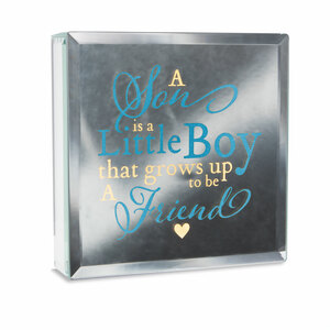 Little Boy by Reflections of You - 6" Lit-Mirrored Plaque