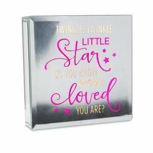 Twinkle by Reflections of You - 6" Lit-Mirrored Plaque