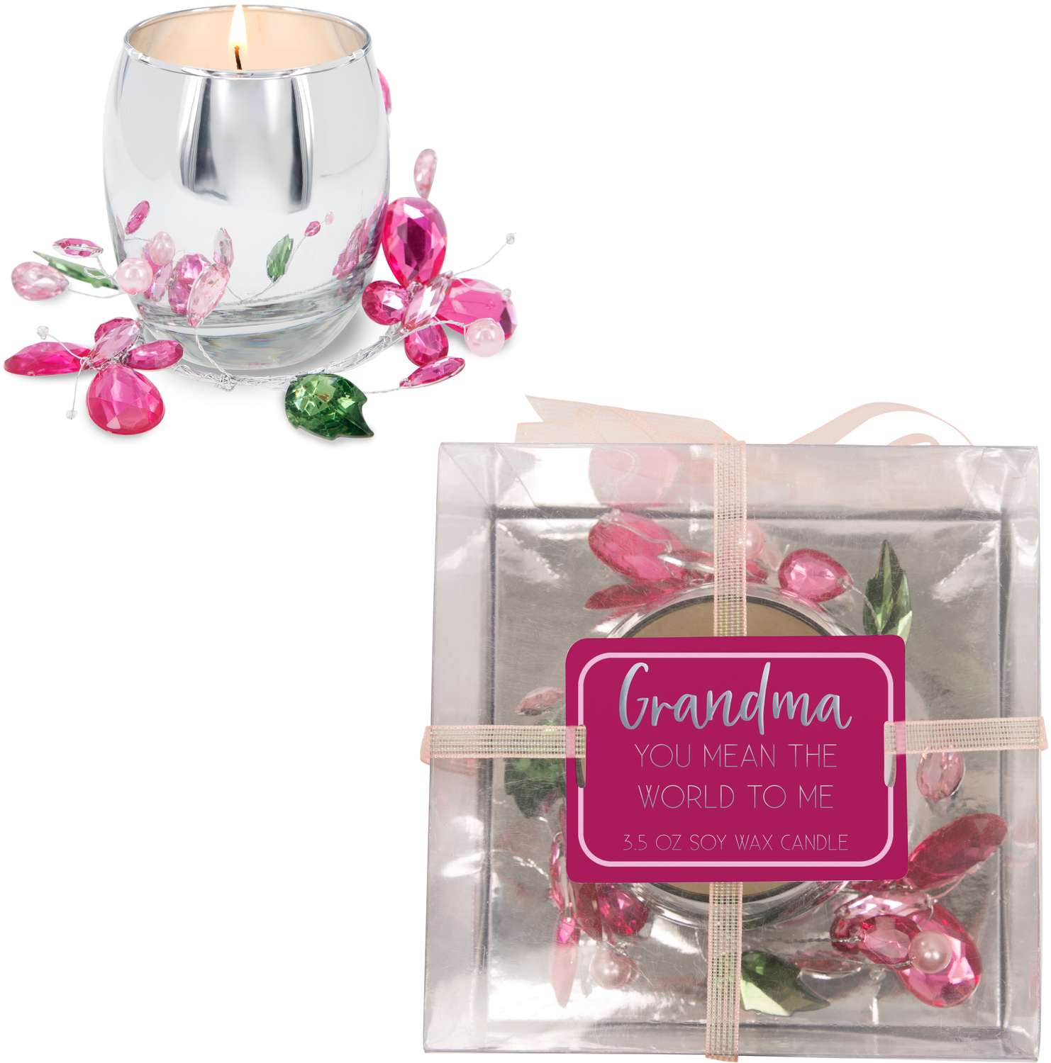 Grandma
Pink Butterfly by Reflections of You - Grandma
Pink Butterfly - 3.5 oz 100% Soy Wax Candle
Scent: Jasmine