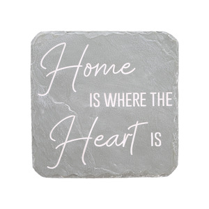 Home Is Where by Stones with Stories - 7.75" x 7.75" Garden Stone