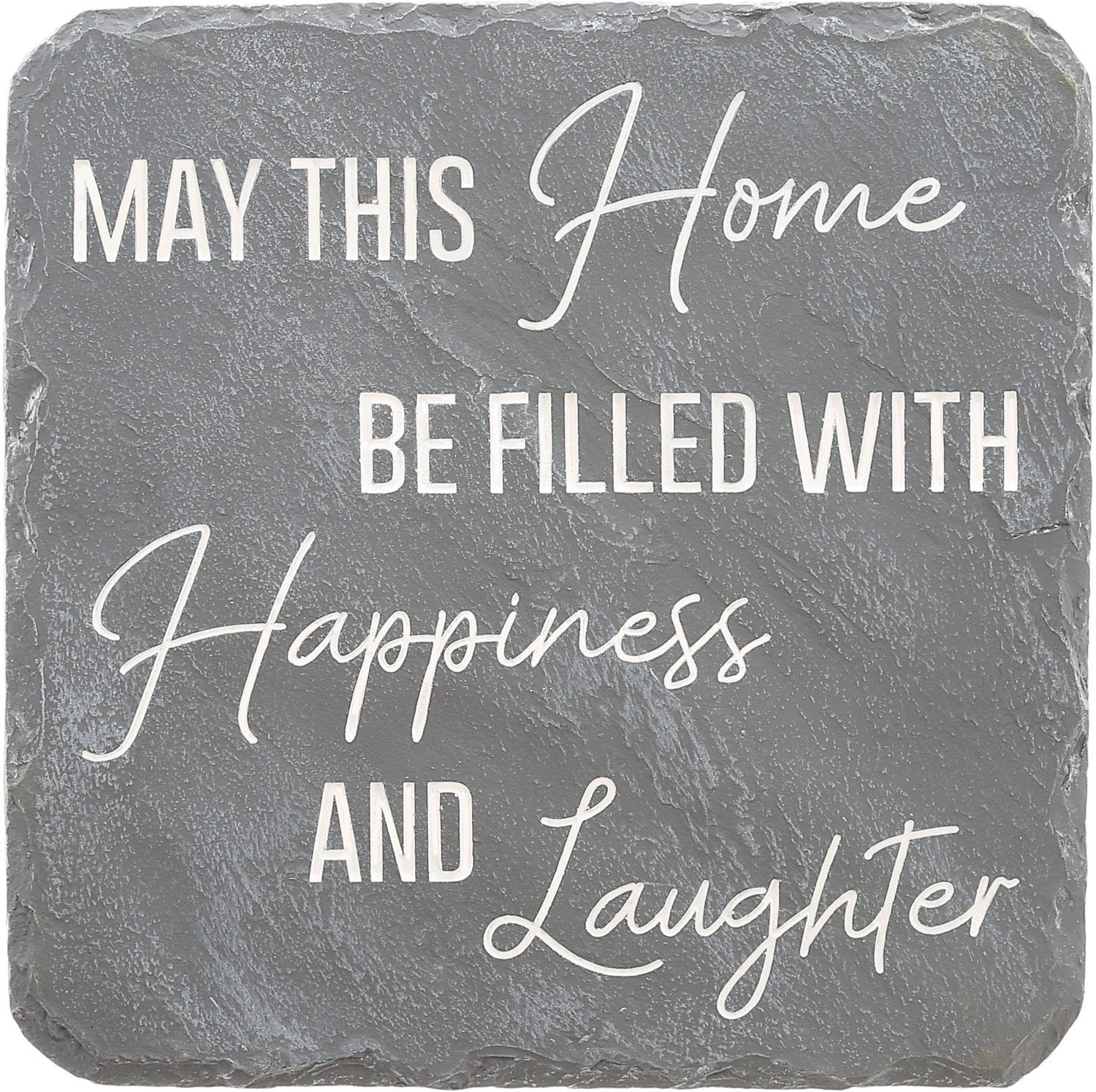 Happiness & Laughter by Stones with Stories - Happiness & Laughter - 7.75" x 7.75" Garden Stone